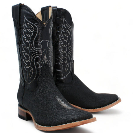 Quincy Boots Boots Men's Quincy Single Pearl Stingray Print Rodeo Square Toe Boots Q8221205