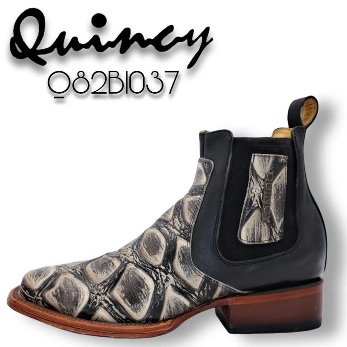 Quincy Boots Boots Men's Quincy Wide Square Toe Ankle Boot Q82B1037