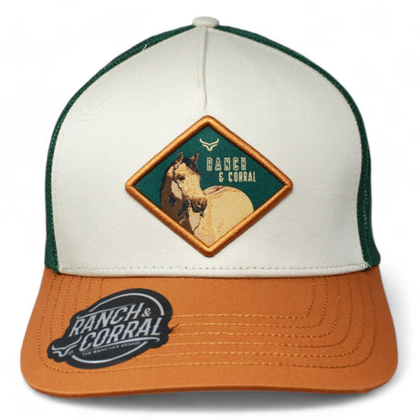 Ranch & Corral Hats Ranch & Corral Trucker Hat Green Horse