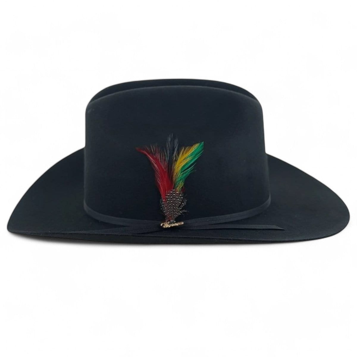 Rodeo Durango Hats 20X Cowboy Felt Hat Sinaloa Style Black with Feathers