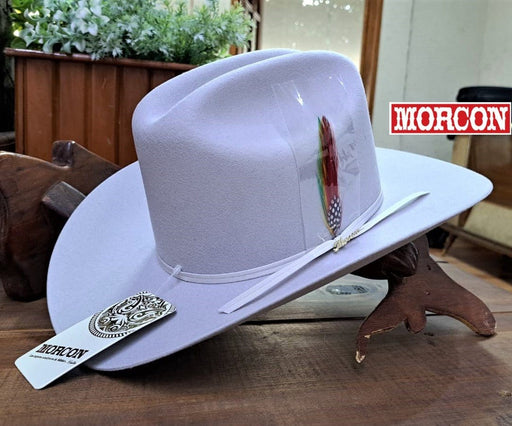 Rodeo Durango Hats 20X Cowboy Felt Hat Sinaloa Style Platinum Gray with Feathers RD-MOR20X-G