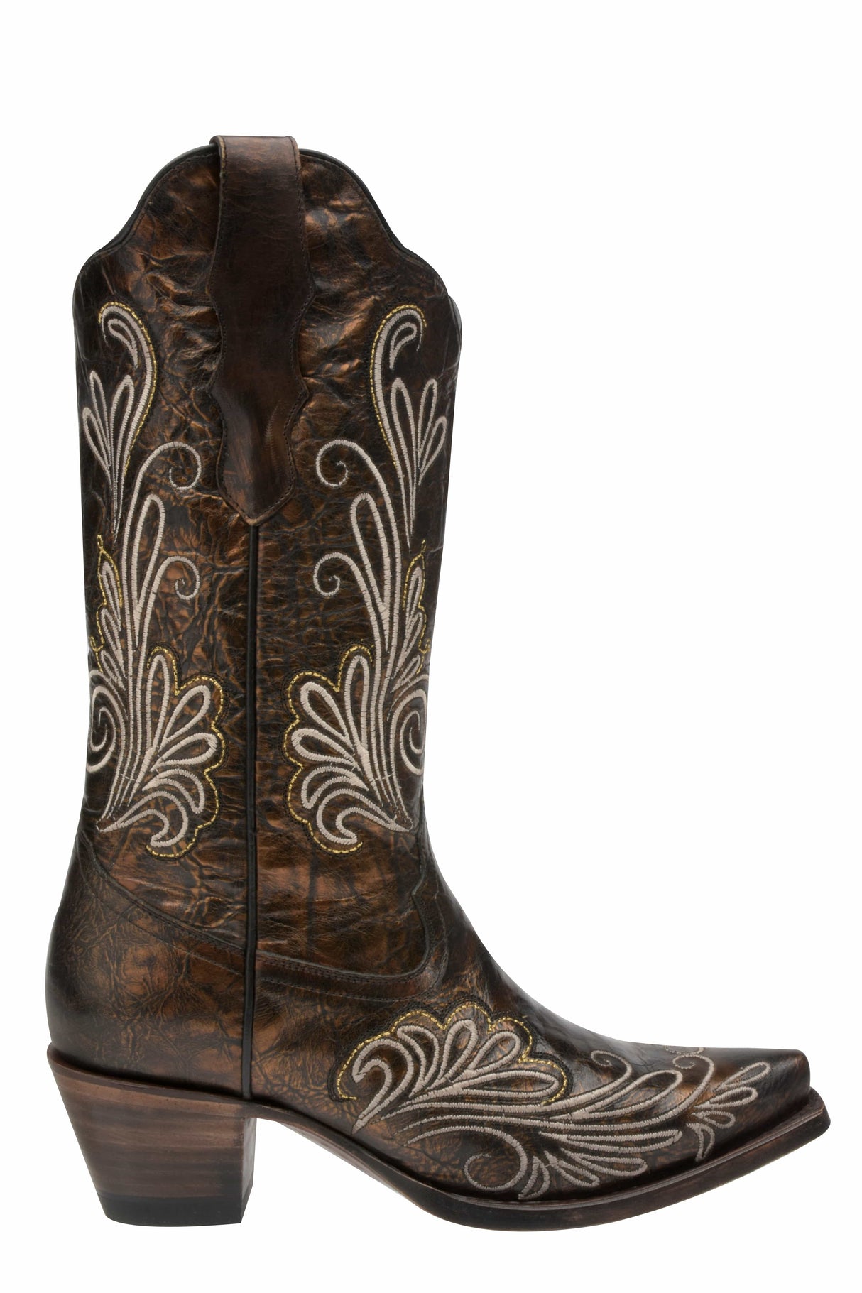 Rudel & Co. Boots Women's Genuine Leather Snip Toe Boots Mineral Copper Color- Ive West right side view