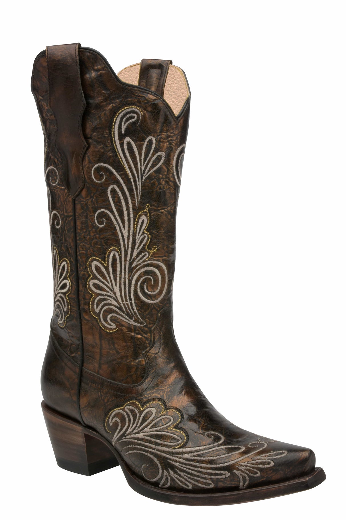 Rudel & Co. Boots Women's Genuine Leather Snip Toe Boots Mineral Copper Color- Ive West side view