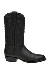 Rudel & Co. Boots Women's Genuine Leather Roper Boots Russets Jet Black Color- Bachesto right side view