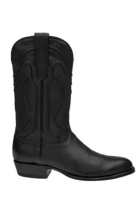 Rudel & Co. Boots Women's Genuine Leather Roper Boots Russets Jet Black Color- Bachesto right side view