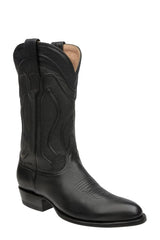 Rudel & Co. Boots Women's Genuine Leather Roper Boots Russets Jet Black Color- Bachesto side view