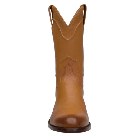 Rudel & Co. Boots Genuine Leather Roper Boot Amber Color - Bachesto