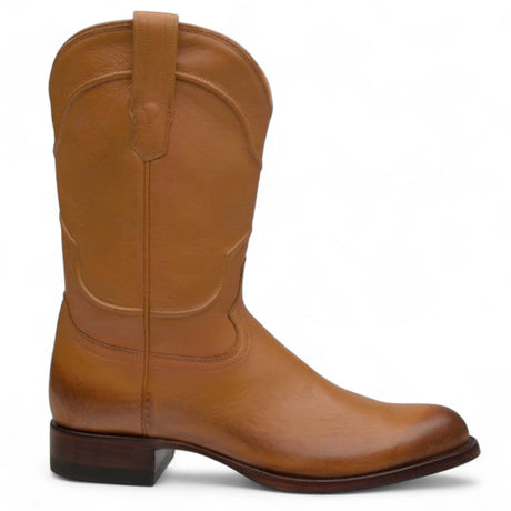 Rudel & Co. Boots Genuine Leather Roper Boot Amber Color - Bachesto