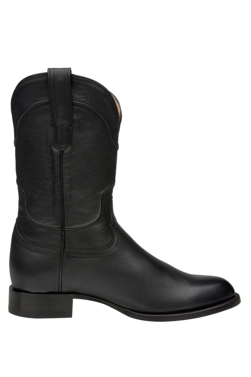 Rudel & Co. Boots Genuine Leather Roper Boot Black Color - Bachesto
