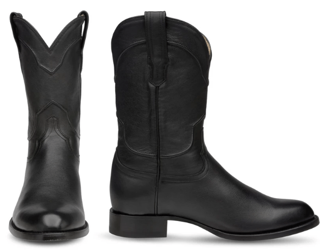 Rudel & Co. Boots Genuine Leather Roper Boot Black Color - Bachesto