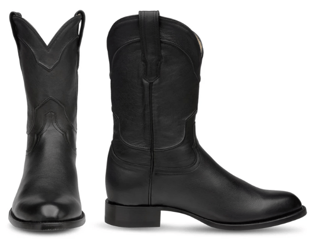 Rudel & Co. Boots Genuine Leather Roper Boot Black Color - Bachesto