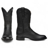 Rudel & Co. Boots Genuine Leather Roper Boot Black Color - Bachesto