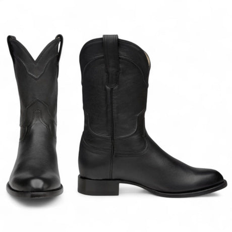 Rudel & Co. Boots Genuine Leather Roper Boot Black Color - Bachesto