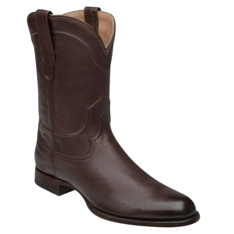 Rudel & Co. Boots Genuine Leather Roper Boot Coffee Brown Color - Bachesto