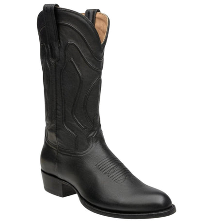 Rudel & Co. Boots Genuine Leather Round Toe Boot Black Color - Bachesto