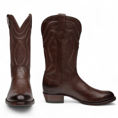 Rudel & Co. Boots Genuine Leather Round Toe Boot Russet Brown Color - Bachesto