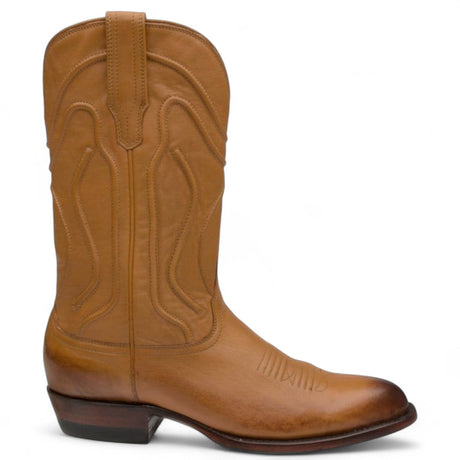 Rudel & Co. Boots Women's Genuine Leather Roper Boots Amber Color- Bachesto