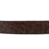 Tanner Mark Boots Belts Cinturón de Piel Genuina con Estampado de Avestruz y Hebilla Metálica Texas Cafe