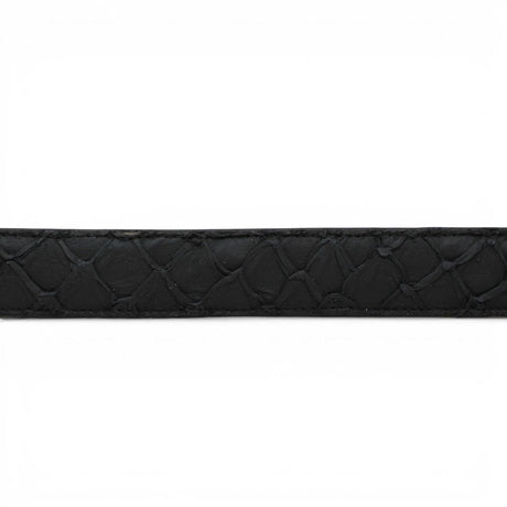 Tanner Mark Boots Belts Genuine Pirarucu Skin Texas Metal Buckle Belt Matte Black Color - Tanner Mark Boots