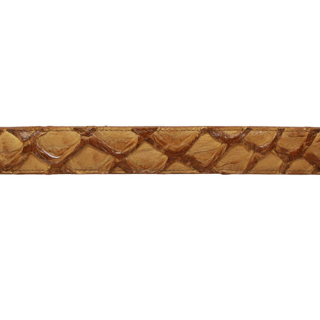 Tanner Mark Boots Belts Genuine Pirarucu Skin Texas Metal Buckle Belt Oryx Color - Tanner Mark Boots