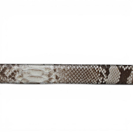 Tanner Mark Boots Belts Genuine Python Skin Texas Metal Buckle Belt Natural Color - Tanner Mark Boots