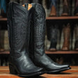 Tanner Mark Boots Boots 5 Tanner Mark Women's Texas Gold Leather Square Toe Boots Black TML201377