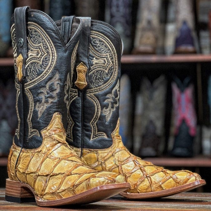 Tanner Mark Men's Genuine Monster Fish Square Toe Boots Oryx TMX201310 ...