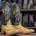 Tanner Mark Boots Boots 6.5 Tanner Mark Men's Genuine Monster Leather Fish Square Toe Boots Orix TMX201310