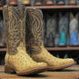 Tanner Mark Boots Boots Antique Saddle / 6 Tanner Mark Men's Print Ostrich Square Toe Boots Antique Saddle TM205556