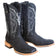 Tanner Mark Boots Boots Black / 6.5 Tanner Mark Men's Genuine Python Square Toe Boots Matte Black TMX208038