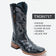 Tanner Mark Boots Boots Black / 6 Tanner Mark Men's Print Monster Fish Square Toe Boots Classic Black TM201717