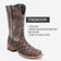 Tanner Mark Boots Boots Brown / 6 Tanner Mark Men's Print Monster Fish Square Toe Boots Nicotine TM205559