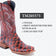 Tanner Mark Boots Boots Red / 6 Tanner Mark Men's Print Monster Fish Square Toe Boots Red with Black TM205575