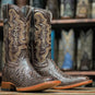 Tanner Mark Boots Boots Tanner Mark Men's Archer Hand Tooled Square Toe Boots Brown TM201707