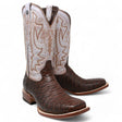 Tanner Mark Boots Boots Tanner Mark Men's Beau Python Print Square Toe Boots Brown TM205552