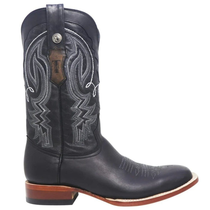 Tanner Mark Boots Boots Tanner Mark Men's Fort Stockton Square Toe Leather Boots Black TM201264