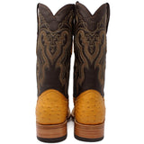 Tanner Mark Boots Boots Tanner Mark Men's Genuine Full Quill Ostrich Square Toe Boots Buttercup TMX200503