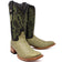 Tanner Mark Boots Boots Tanner Mark Men's Genuine Full Quill Ostrich Square Toe Boots Olive Green TMX200501