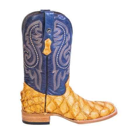 Tanner Mark Boots Boots Tanner Mark Men's Genuine Monster Fish Square Toe Boots Buttercup TMX201318