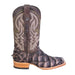 Tanner Mark Boots Boots Tanner Mark Men's Genuine Monster Fish Square Toe Boots Chocolate TMX201319