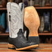 Tanner Mark Boots Boots Tanner Mark Men's Genuine Python Square Toe Boots Matte Black TMX208021