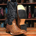 Tanner Mark Boots Boots Tanner Mark Men's Hudson Print Caiman Belly Square Toe Boots Cognac TM207031