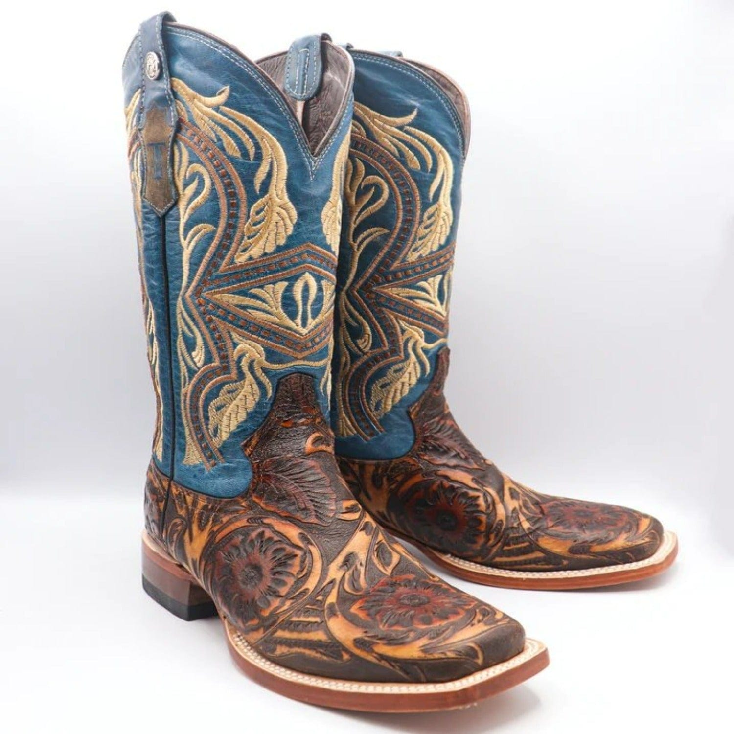 Tanner Mark Men's Jaw Dropper Hand Tooled Square Toe Boots