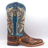 Tanner Mark Boots Boots Tanner Mark Men's Jaw Dropper Hand Tooled Square Toe Boots Orix TM205544