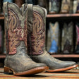 Tanner Mark Boots Boots Tanner Mark Men's Muleshoe Square Toe Leather Boots Buffalo Brown TM201265