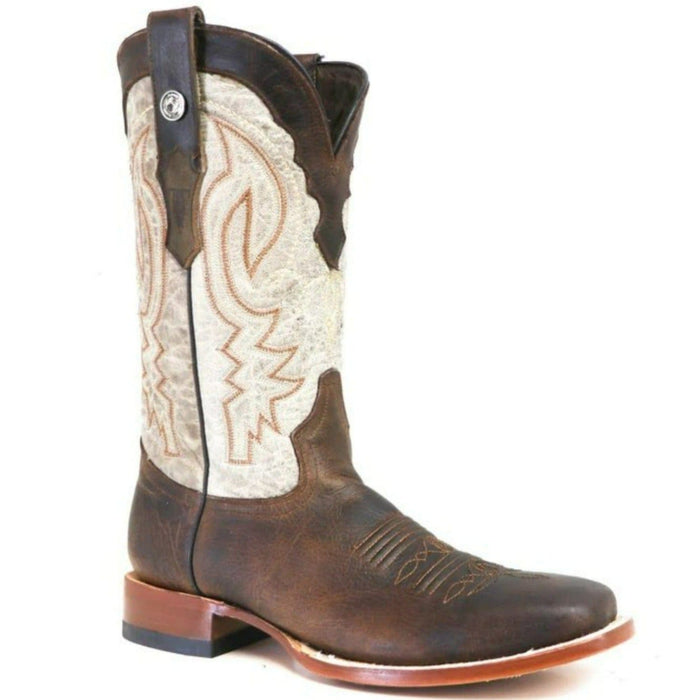 Tanner Mark Boots Boots Tanner Mark Men's Pampa Square Toe Leather Boots Mocha Brown TM207000