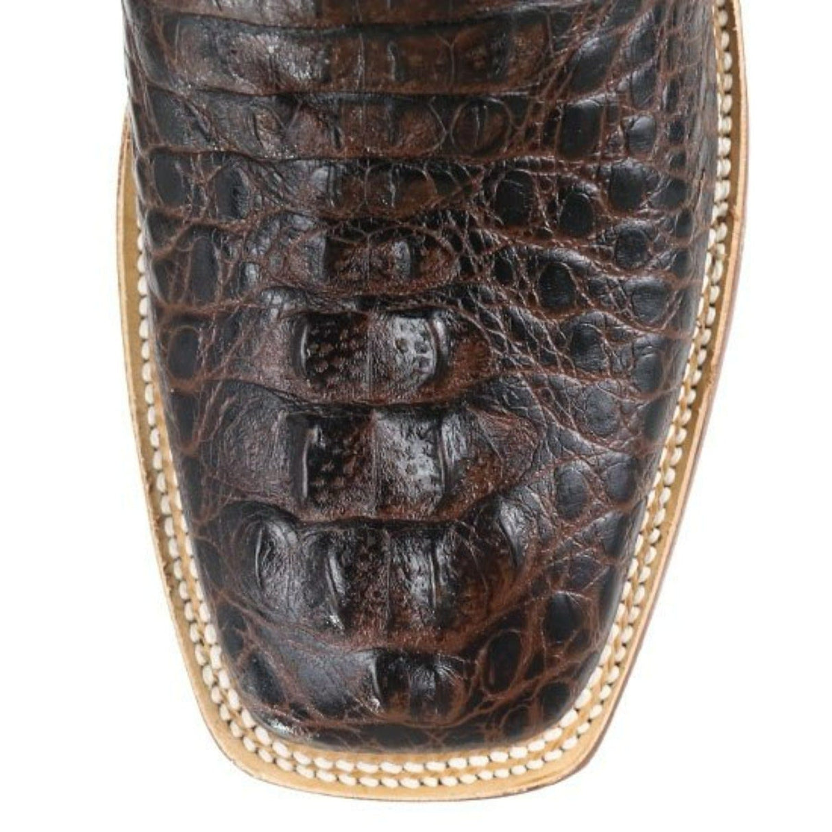 Tanner Mark Boots Boots Tanner Mark Men's Print Caiman Hornback Square Toe Boots Brown TM201701