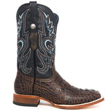 Tanner Mark Boots Boots Tanner Mark Men's Print Caiman Hornback Square Toe Boots Matte Brown TM205529