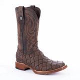 Tanner Mark Boots Boots Tanner Mark Men's Print Monster Fish Square Toe Boots Brown TM205558