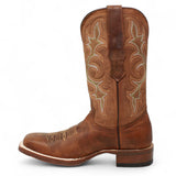 Tanner Mark Boots Boots Tanner Mark Men's Square Toe Leather Boots Alamo Honey TM207045